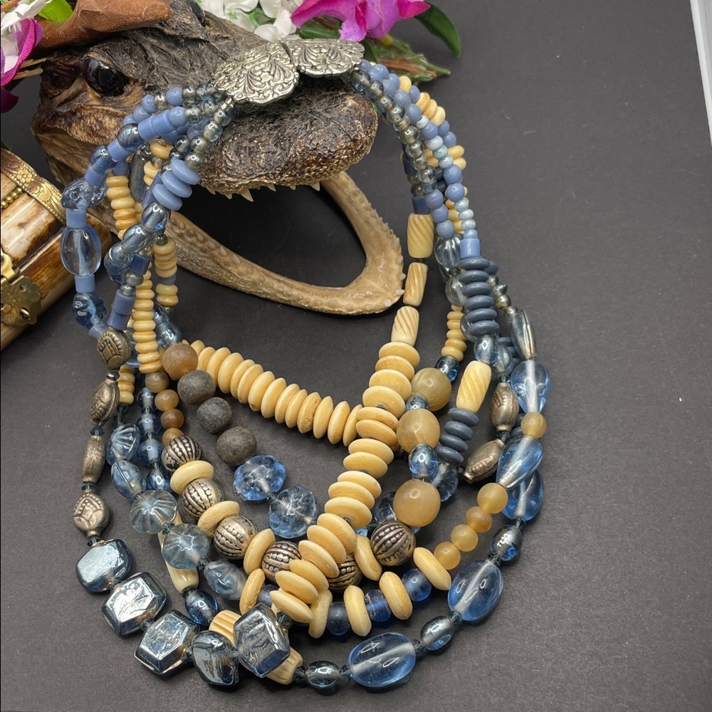 Jay Strongwater 5 strand necklace vintage C34